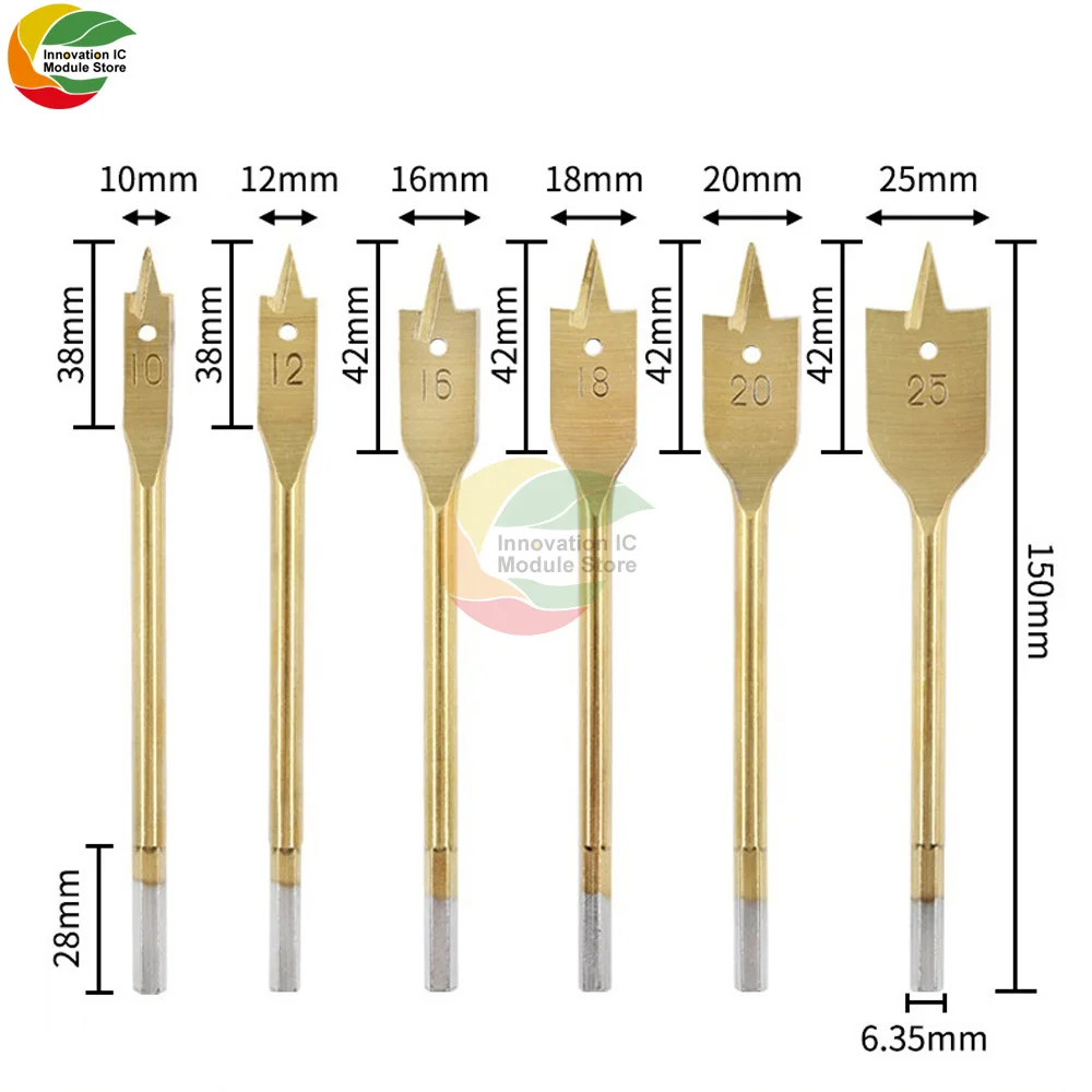 10-25 мм трехточечный деревообрабатывающий отверстие шесть бесцветных титановых