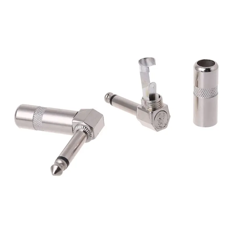 4 шт. прямоугольный аудиоразъем для гитары 1/4 &quotTS моно-штекер гитарный разъем 6 35