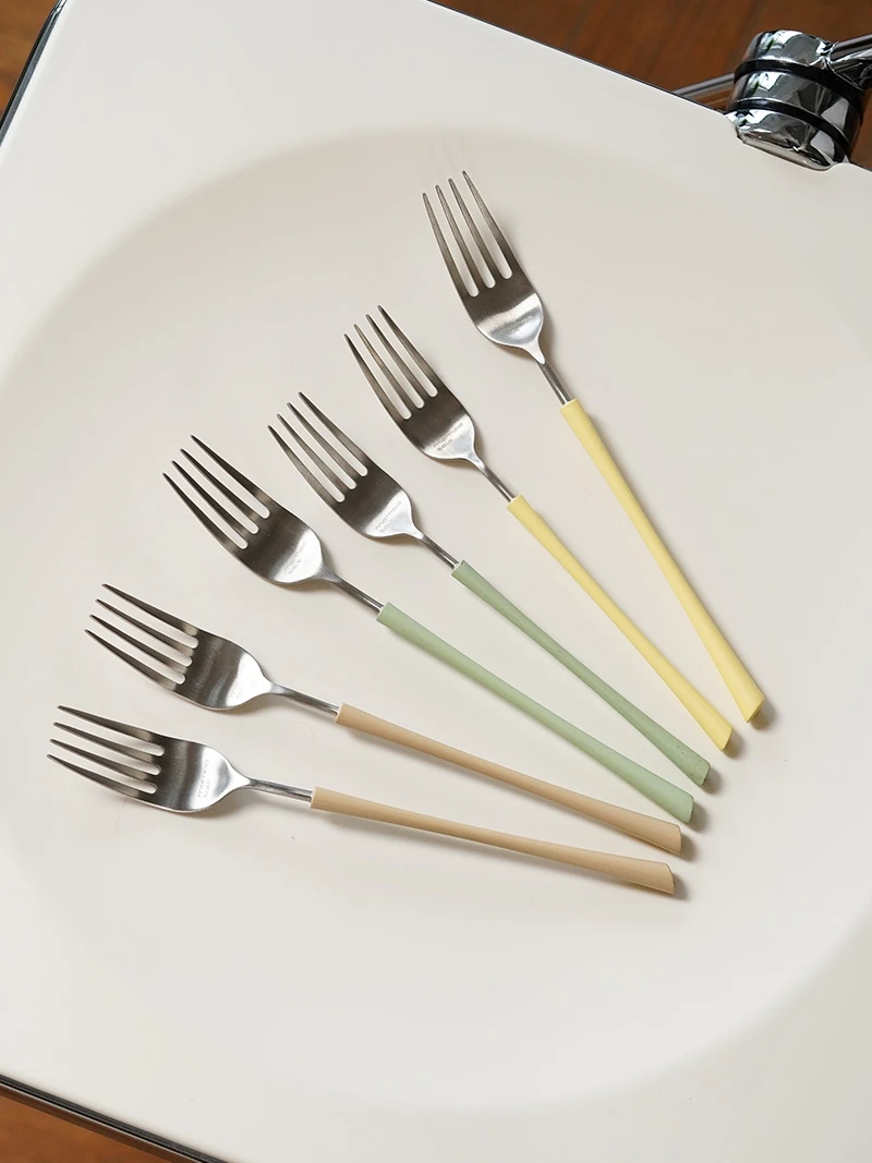 

Корейский нож и ложка из нержавеющей стали, три комплекта столовых приборов в западном стиле, домашний столовый нож, десертная вилка, нож и в...