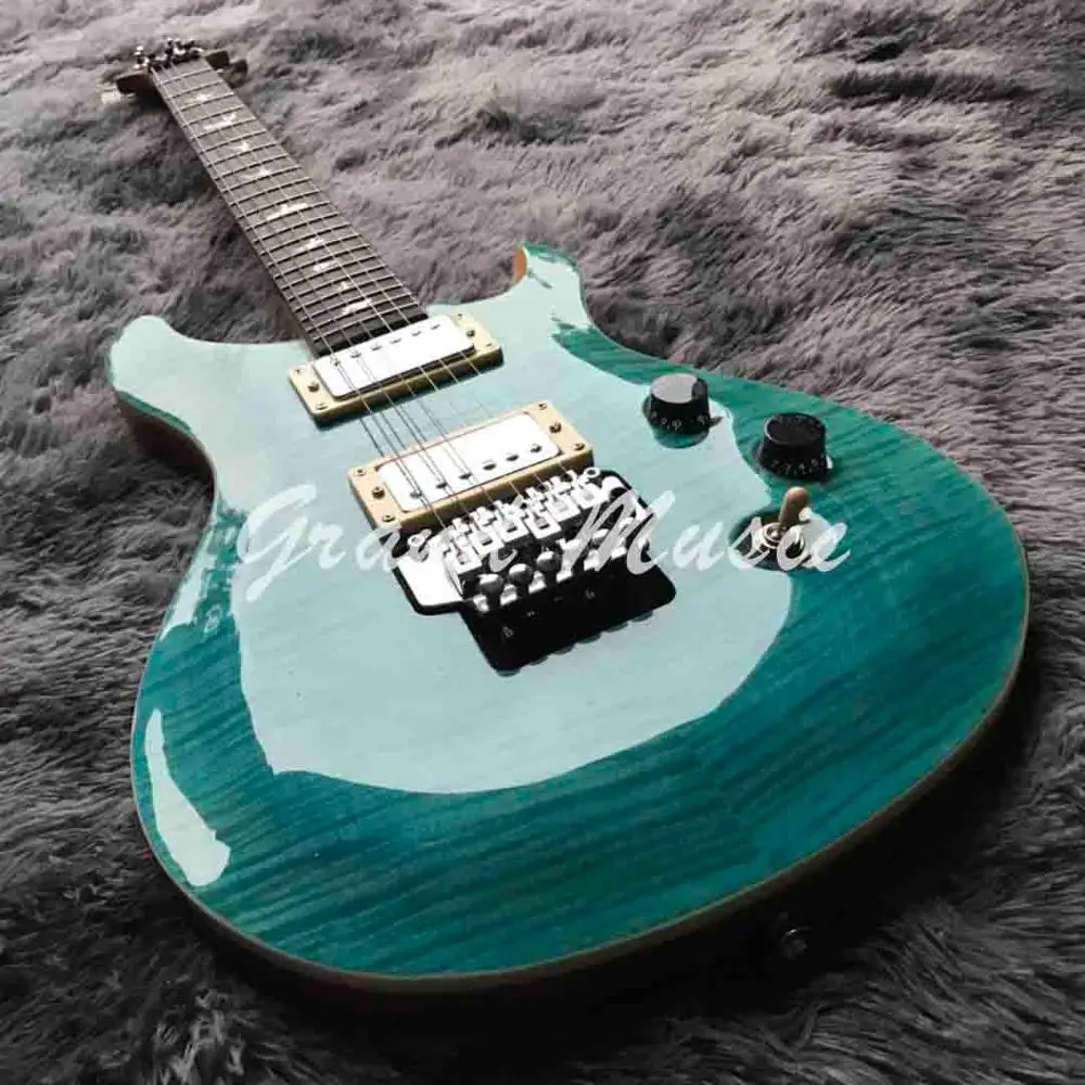 Индивидуальная электрическая гитара из массива дерева с прямоугольным твердым