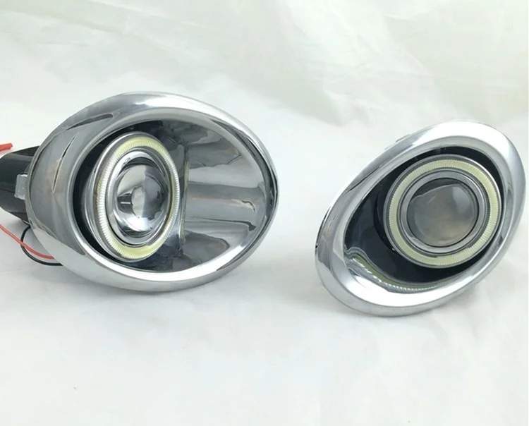 Дневные ходовые огсветильник COB angel eye DRL + галогенная противотуманная фара линза