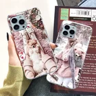 Зимний чехол для девушки для iPhone 13 Pro Max, мягкий силиконовый чехол из ТПУ 11 12 Pro XS Max XR X 6 6S 7 8 Plus SE 2020 12 13 mini 5, чехол из искусственной кожи