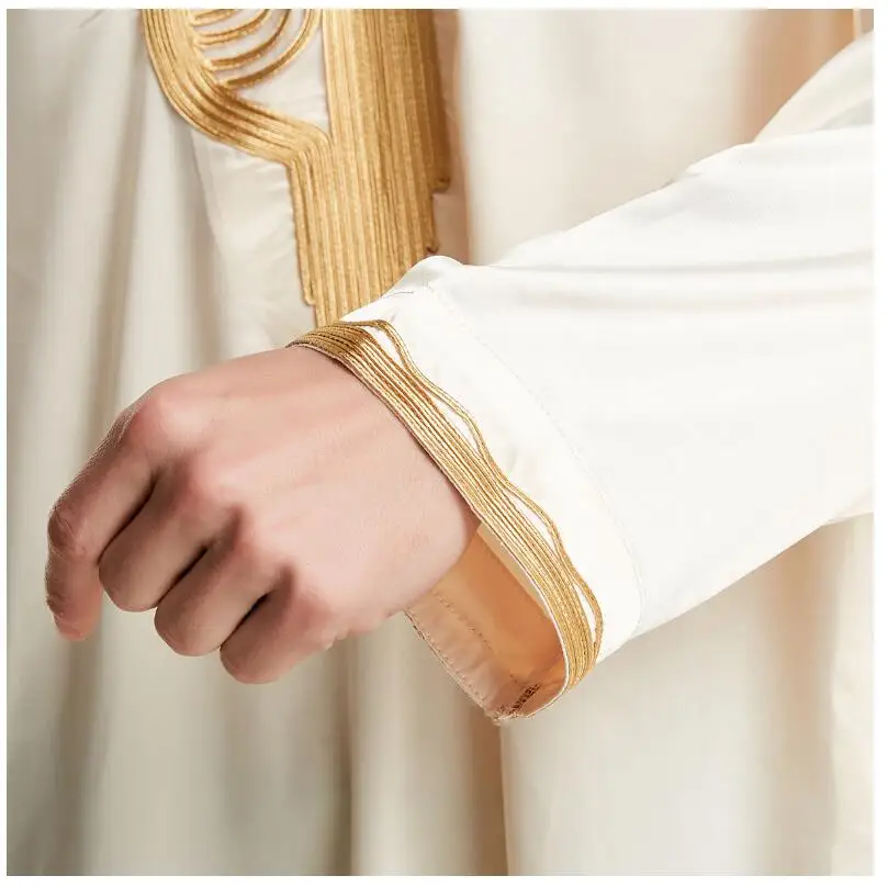 Марокканский исламский джеллаба Арабская мужская одежда абайя платье Дубайский