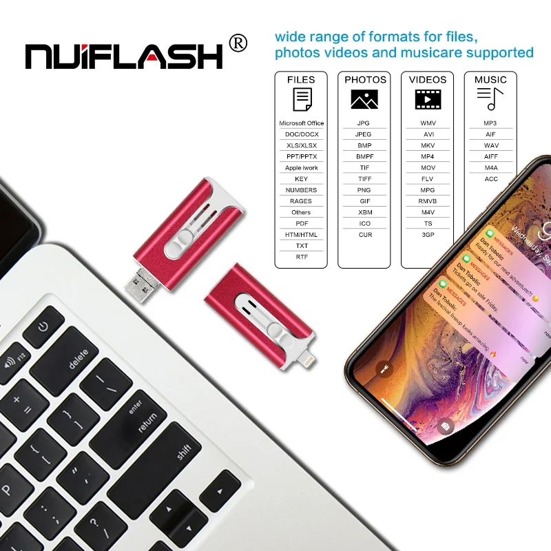 USB флеш-накопитель USB флэш-накопитель для iPhone Xs Max X 8 7 6 iPad 8/16/32/64 ГБ/128 256 ГБ флеш-накопитель USB ключ MFi USB флеш-диск