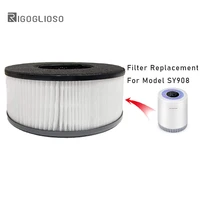 rigoglioso air purifier filter replacement ture hepa filter activated carbon air filter for sy908 air cleaner