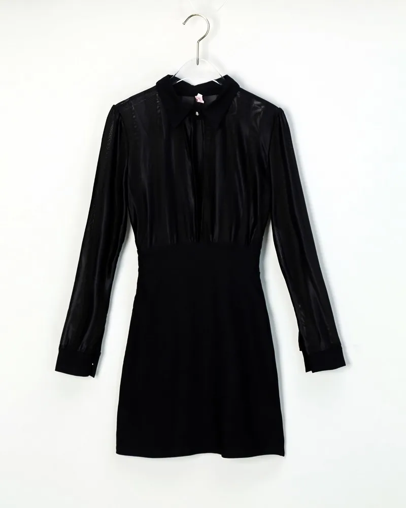 2019 женское лоскутное приталенное прозрачное сексуальное мини-платье для