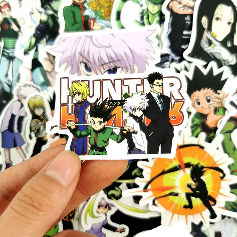 

50/100Pcs/lot HUNTER X HUNTER Anime Stickers Waterproof PVC Decal For Car Laptop Suitcase Skateboard Motorcycle For KIDS
