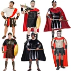 Костюмы на Хэллоуин для мужчин с картиной римского воина костюмы для костюмированной вечеринки; Делюкс Brave рыцарская одежда косплей Пурим вечерние костюм, способный преодолевать Броды для взрослых костюм