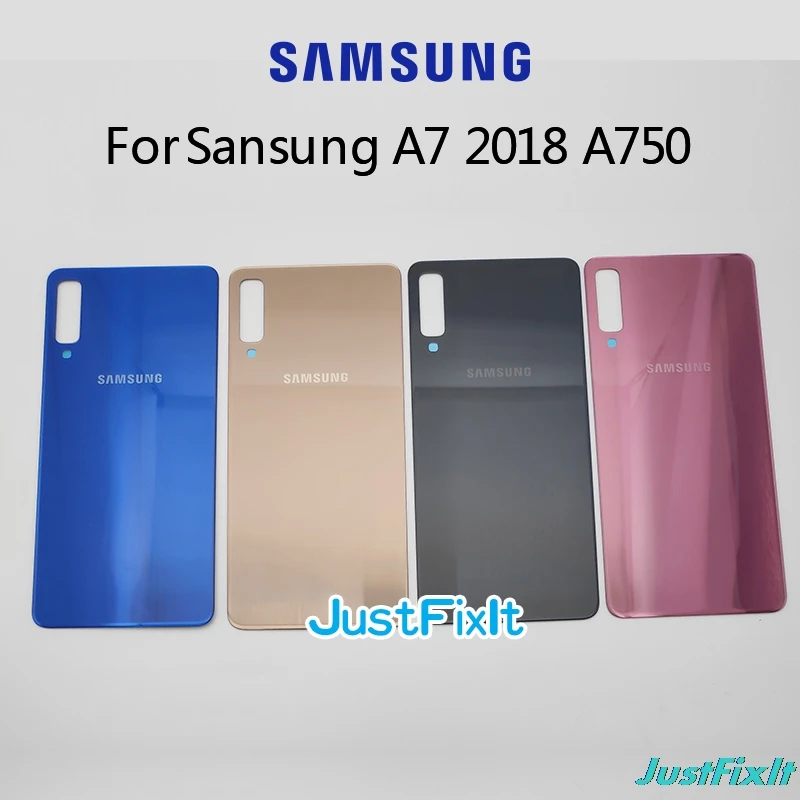 Для SAMSUNG Galaxy A7 2018 A750 A750F SM задняя крышка для батареи стекла Корпус чехол Замена