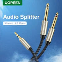 ugreen jack 3 5mm to 6 35mm adapter audio cable for mixer amplifier speaker gold plated 6 5mm 3 5 jack male splitter audio cable