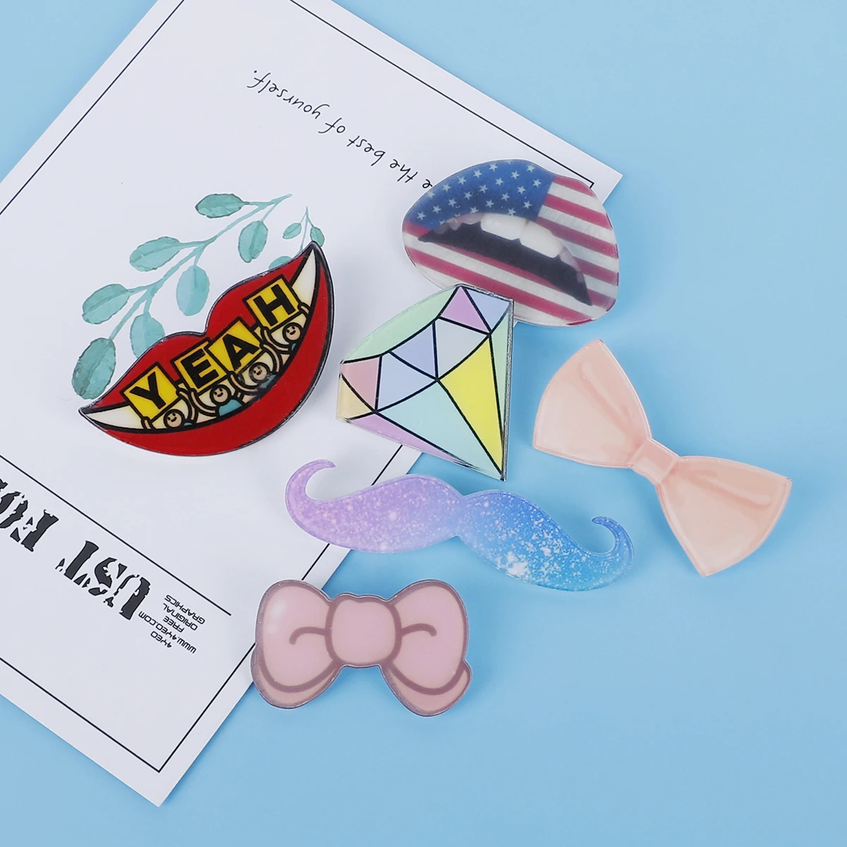 1 шт. акриловая брошь в виде флага США|fashion badges|badge badgesflag badge |