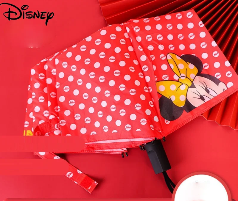 

Disney Cartoon Umbrella Summer Sunshade Sunscreen Rain and Rain Simple Polka Dot Minnie Mickey Rain and Rain Umbrella