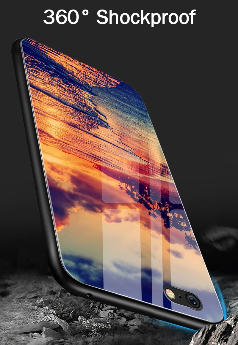 Противоударный жесткий чехол для iPhone 5S, SE 6 6S 7 8 Plus XR XS MAX для Meizu M5 M6 M8 M9 Note 16th Plus Роскошный чехол из закаленного стекла