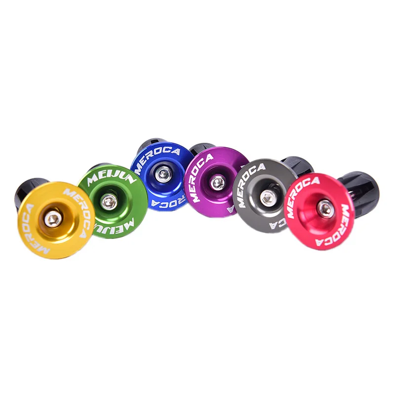 

Hot 2Pcs Bike Lightweight Bar End Plugs Aluminum Road Bicycle Grip Anti-slip Firm Handlebar Caps Accessory Bike Bar End Plugs
