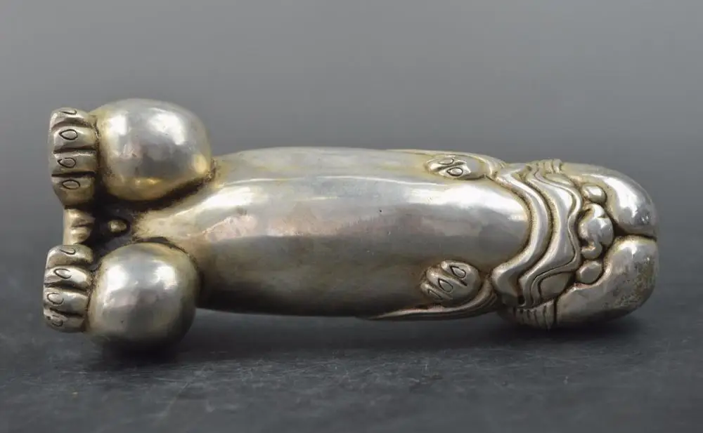 Китайский тибетский серебристый резной охранник Foo Собаки статуи Львов | Дом и