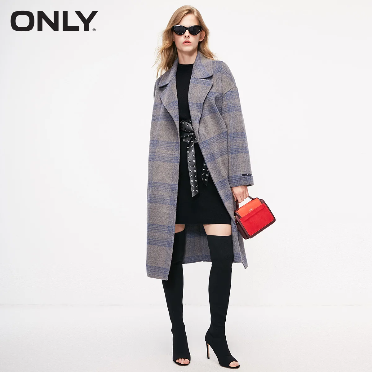 ONLY женское осенне-зимнее двустороннее шерстяное пальто | 11844S503