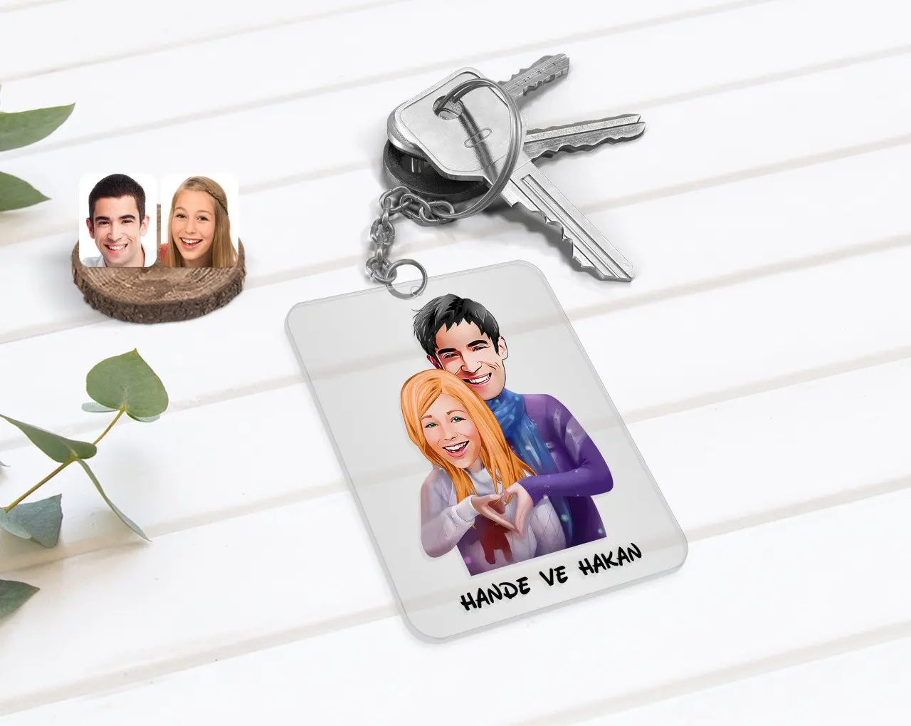 

Personalized Valentine Caricature Of Transparent Plexiglass Anahtarlık-89