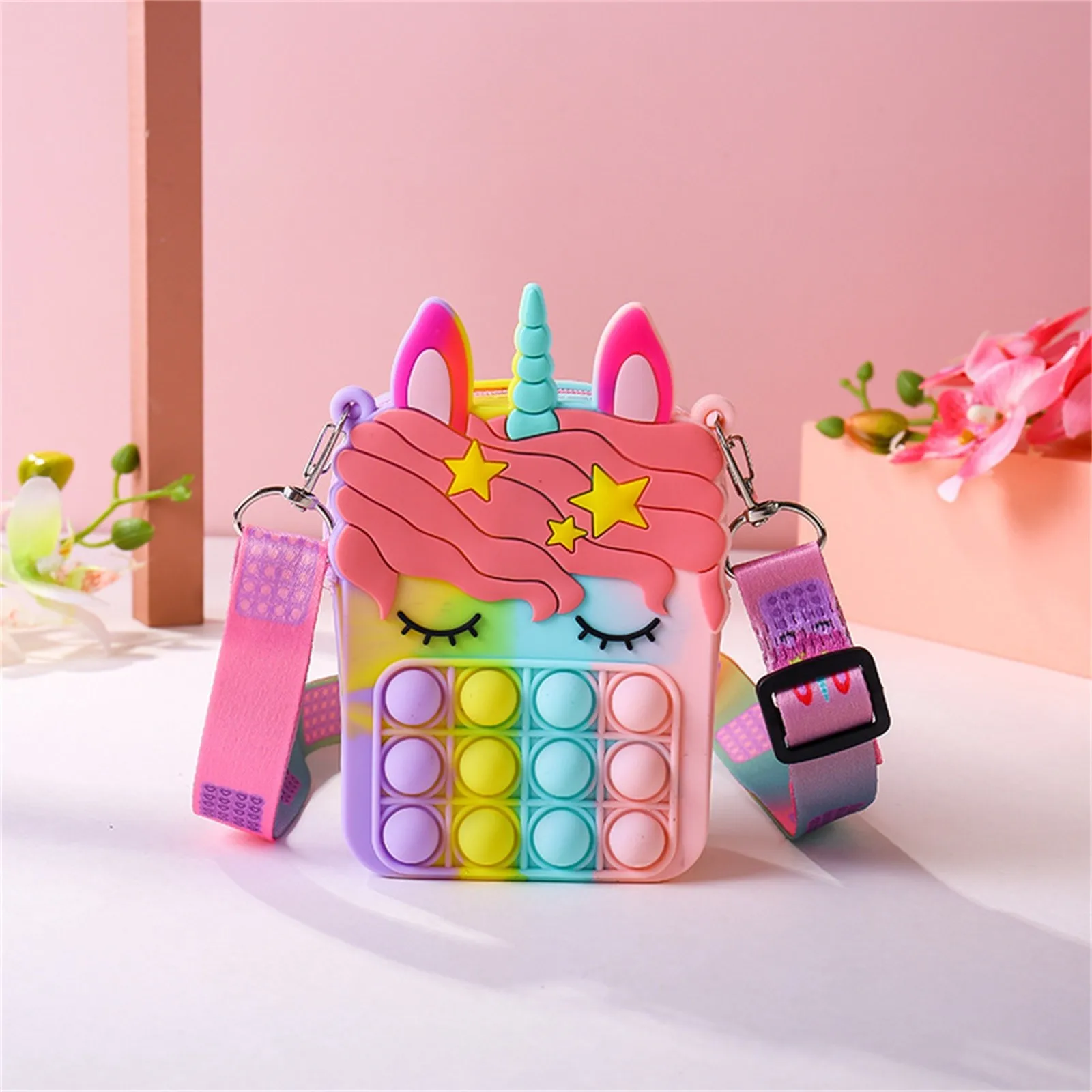 Новый массажер-антистресс «Popper Sensory Popet» из силикона с карманом для хранения канцелярских принадлежностей, монет и игрушка-антистресс «Popo It Fidget Toy on».