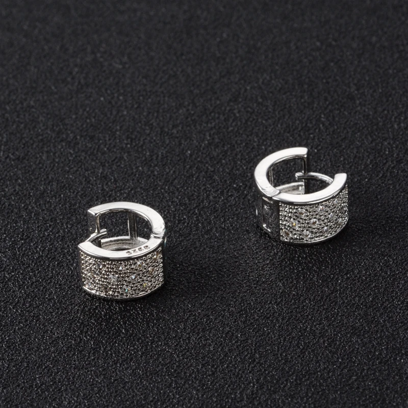 2020 New Luxury Silver Color Stud Earrings Women Bone Top Rhinestone CZ Jewelry for Girl Birthday Wholesale | Украшения и