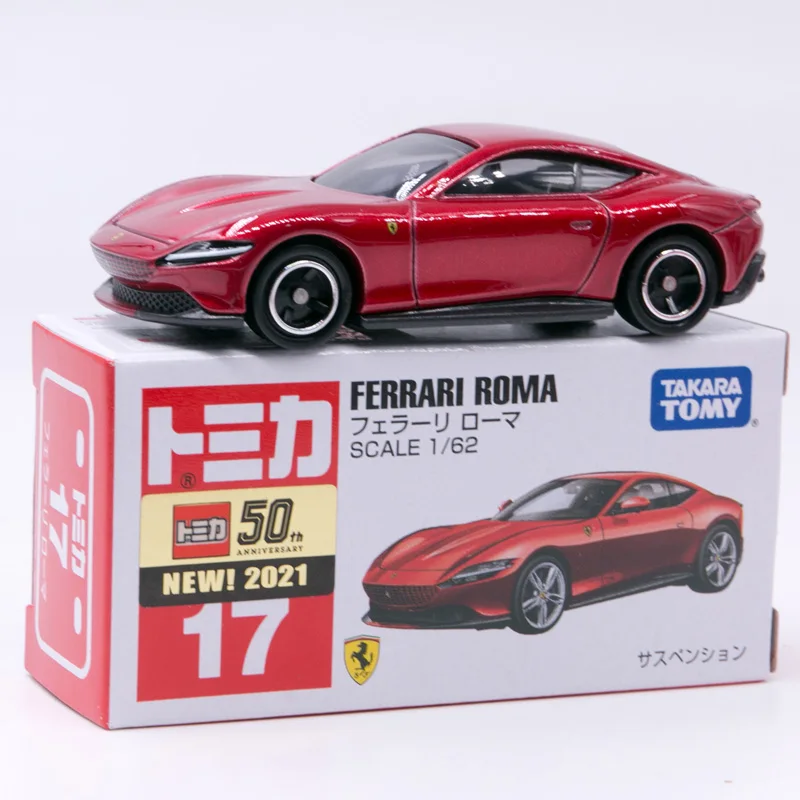 

Takara Tomy Tomica No.17 Ferrari Roma Scale 1/62 Die-Cast Model Toys Diecast Car Figure Toys for Boys #017