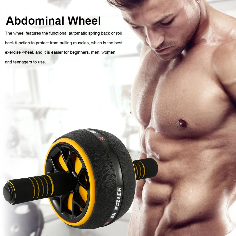 

ABS Abdominal Roller Exercise Wheel Multifunctional Abdominal Wheel Fitness Equipment Mute Roller for Arms Back Belly Core Body