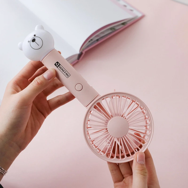 2 шт портативный ручной вентилятор летний домашний маленький милый мультяшный