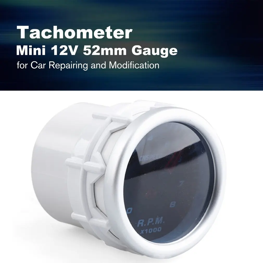 CNSPEED 52mm Electrical Car Engine Speed Pointer Tachometer Tacho Gauge Meter Tester 0~8000 RPM Counter for 4/6/8 Cylinder | Автомобили и