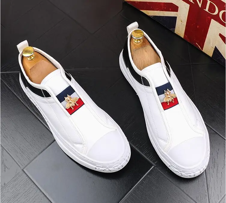 2020 NEW Luxury Casual Shoes Men Loafers Slip on High Quality Designer Moccasins Sneaker Footwear Male black white | Обувь