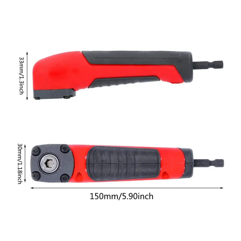 

Right Angle Electric Drill Corner Device 15cm Right-angle Fitting Anti-crack Anti-vibration Tool Hex Screwdriver Turning Device