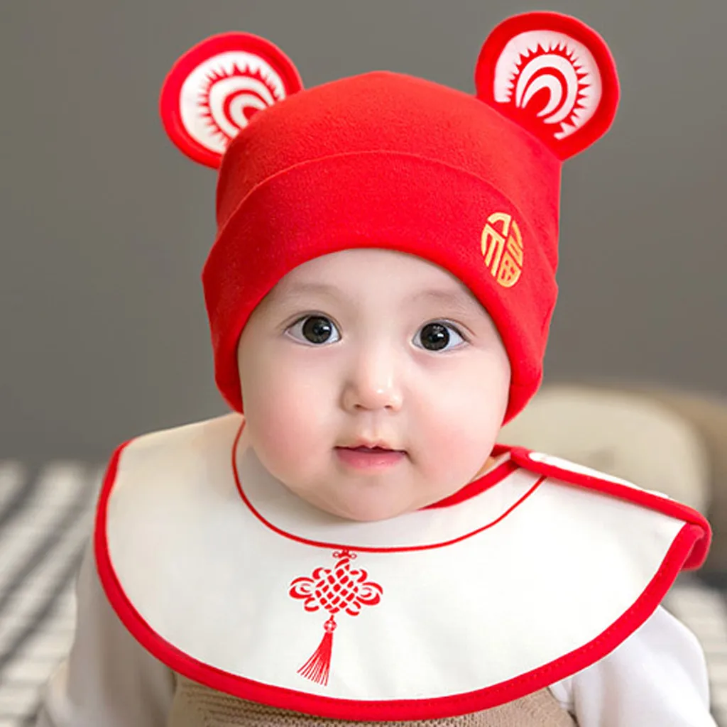 Детский мультяшный медведь с ушками для мальчиков и девочек из 2 предметов милая