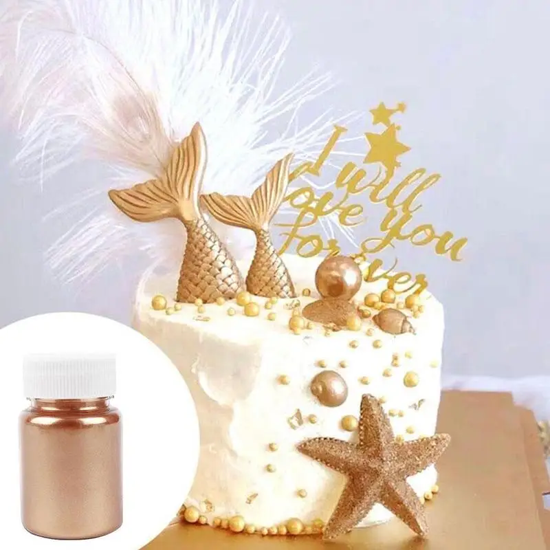 

Edible Gold Powder Glitter Powder Silver Pearl Powder Dust Fondant Baking Chocolate Color Mousse Decoration Cake Macaron J4Q2