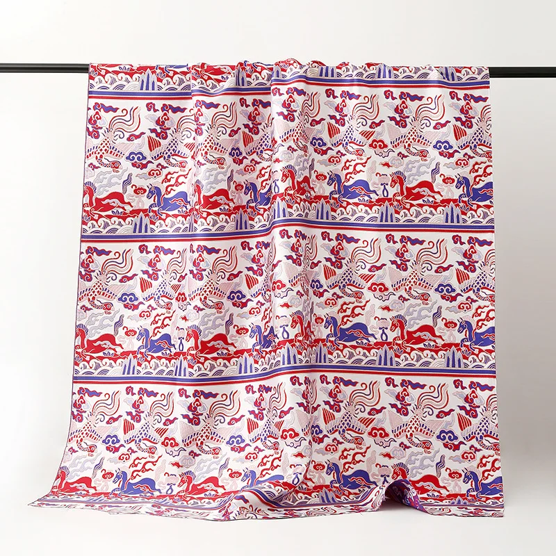 

2019 autumn and winter new three-dimensional jacquard auspicious cloud totem brocade clothing coat handmade bag DIY fabric