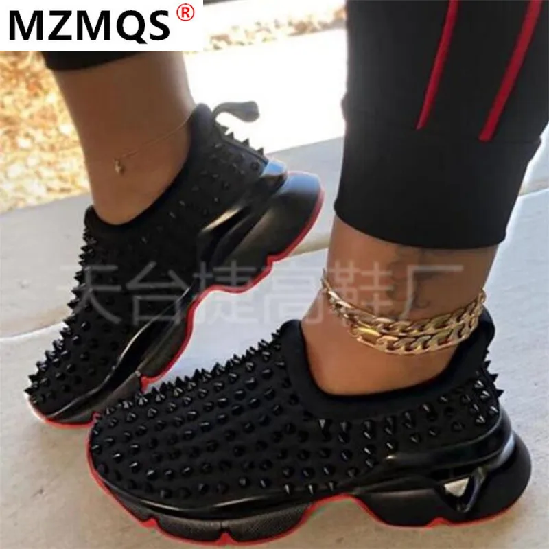 Кроссовки носки женские на платформе дышащие сетчатые лоферы без застежки