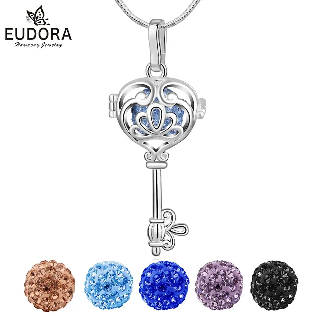 Ожерелье с круглыми медальонами EUDORA Key ожерелье фианитами диско шар австрийскими