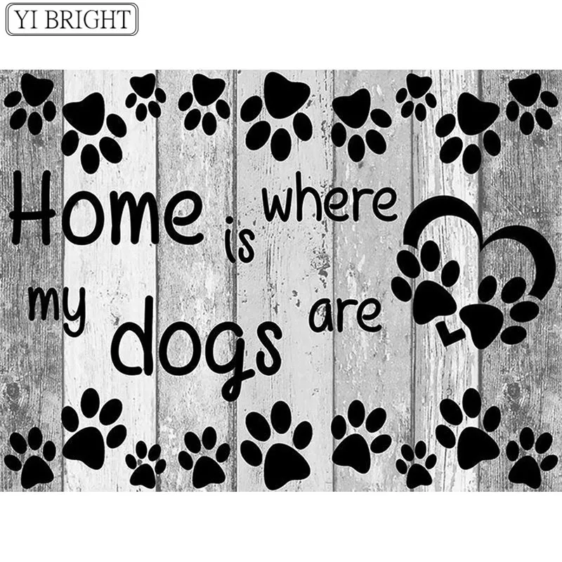 5d алмазная картина дом где мои собаки Алмазная Вышивка Полный макет мозаика