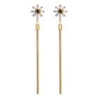 2020 новые модные длинные серьги с бахромой из циркона для женщиндевочек, милые романтические украшения, серьги ER-398