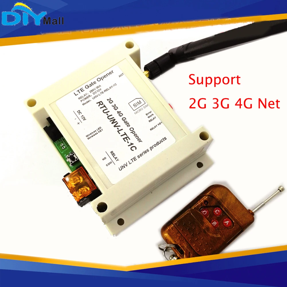 

LTE SIM7600G-H Relay Swith Module 2G 3G 4G Gate Opener SMS Phone Controller Support 433M Remote Control