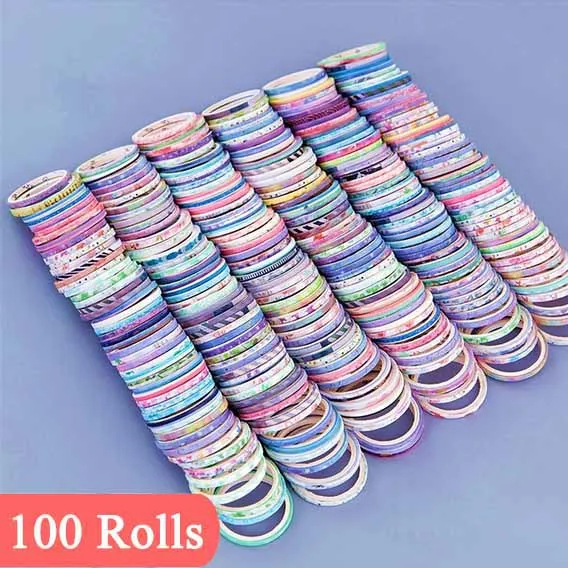 

20/100 рулонов, случайный рисунок, фотопленка, Золотая тонкая декоративная Маскировочная Васи-лента, ширина 1-5 мм