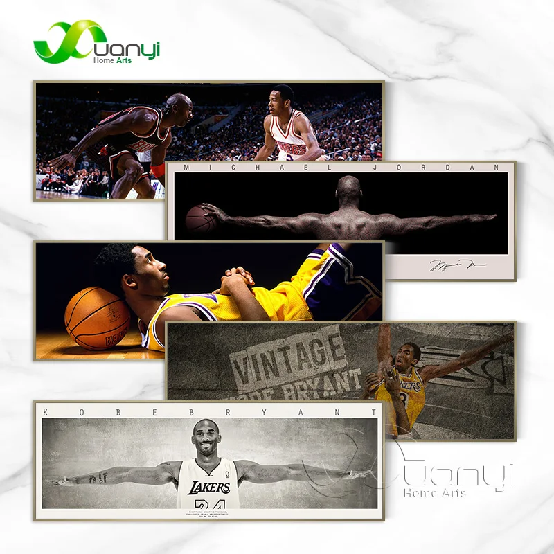 Художественный постер Kobe Bryant No.24 баскетбольная звезда плакаты и печать Картина