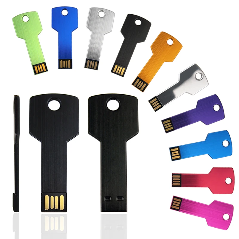Металлический USB флеш накопитель 64 ГБ 32 16 8 4 Гб 2 0|USB флэш-накопители| |