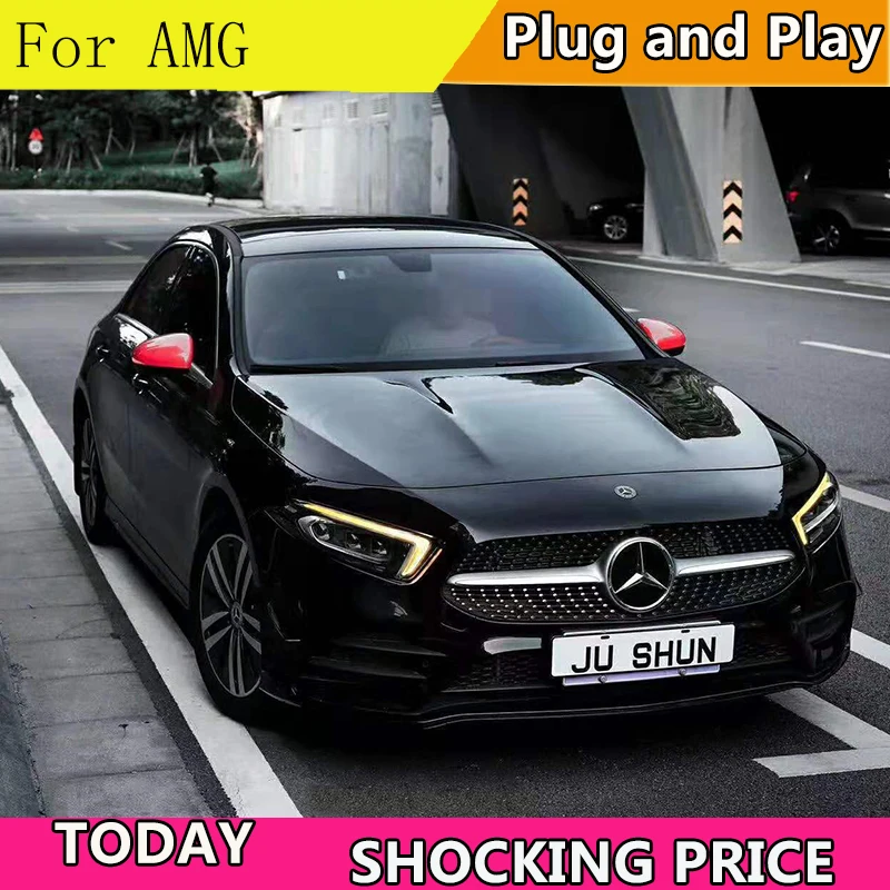 Автомобильные стисветодиодный ные фары для Benz A180 A200 W177 2019 светодиодный няя фара