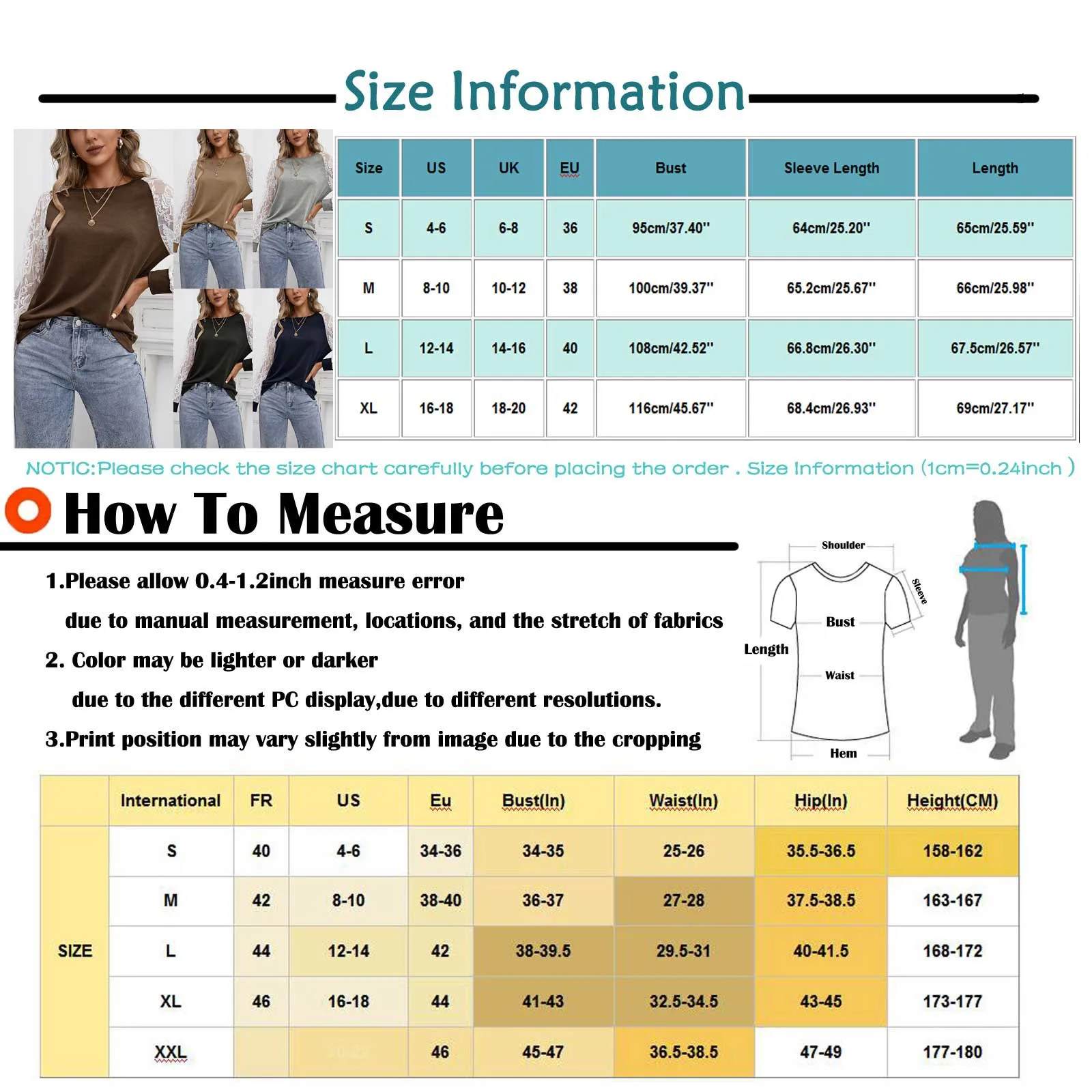 

Womens Fashion Round Neck Blouse Long Sleeve Patchwork Hollow Lace T-Shirt Tops Casual Tshirt Women Basic Harajuku Soft T Shirt