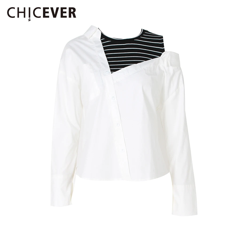 Chicever мода плед Топ женский сексуальный длинным рукавом и открытыми плечами Для
