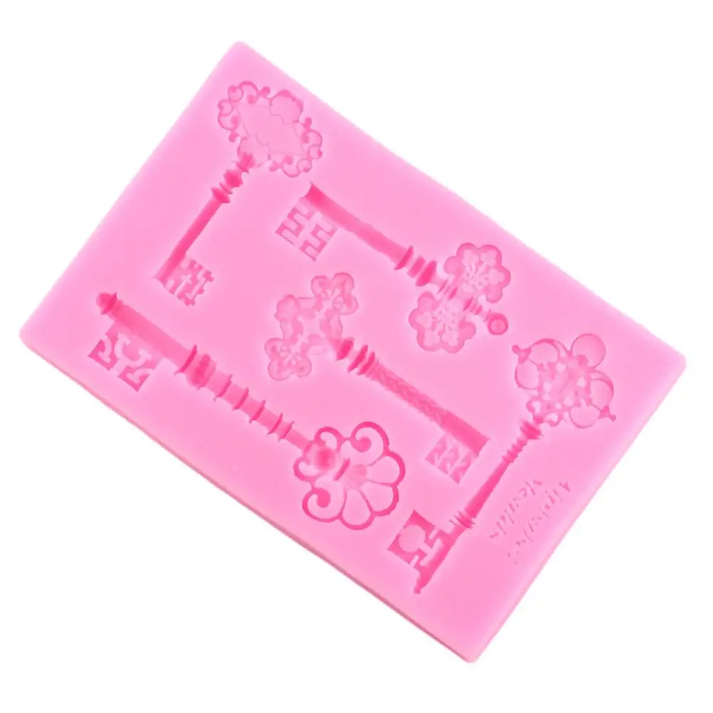 3D винтажная рамка для ключей силиконовая форма кексов Топпер конфет глины