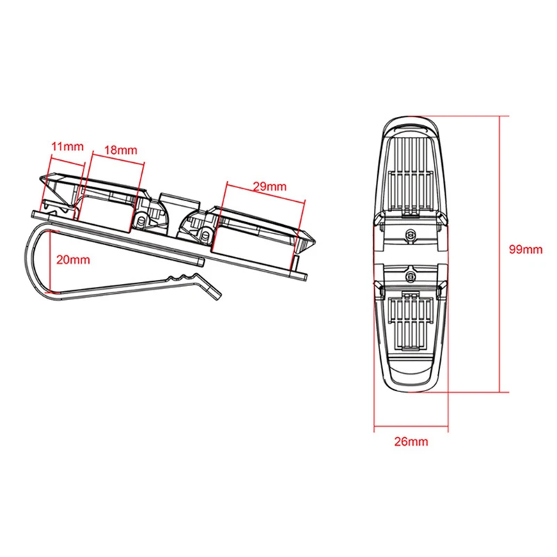 

Car Glasses Holder Sun Visor Car Glasses Clip Cases Fastener Cip Eyeglasses Clip Ticket Card Clamp Universal Auto Accessories