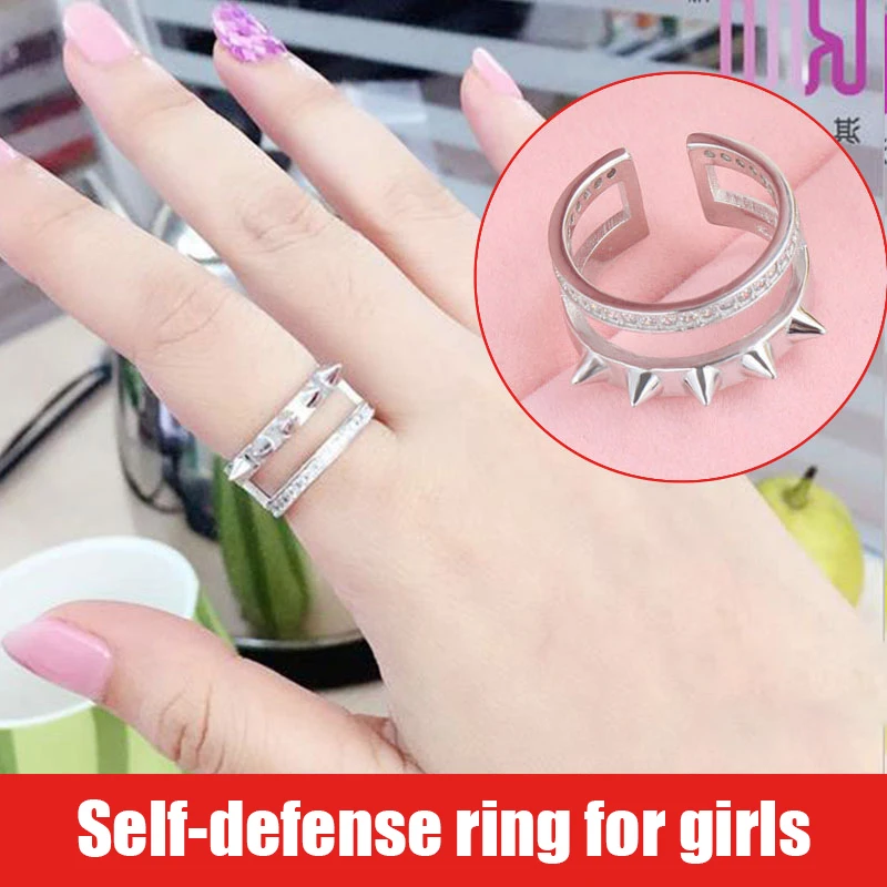 

Titanium Steel Ladies Ring Anti-tide Bossy Personality Fighting Self-defense Wolf Artifact Index Finger Ring Single Girl Ornamen