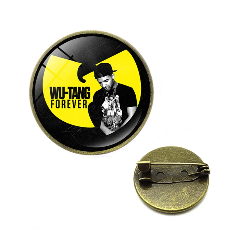 Wu Tang Clan броши старая школа хип-хоп крутые желтые Броши с логотипом булавки