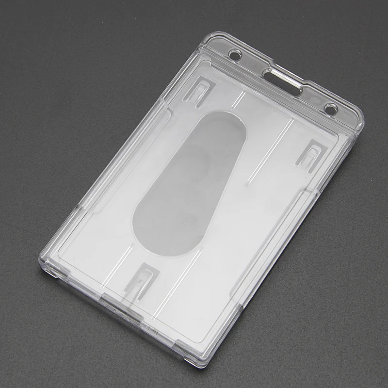 

Hot Hard Plastic ID Access Card Cover Credit Card Case Badge Holder Double Side Au13 19 Droship