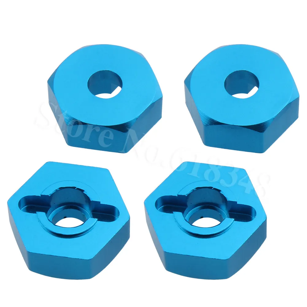 8 шт. 12 мм алюминиевый шестигранный адаптер ступицы колеса (4P) и M4 Locknut для HSP Redcat RC