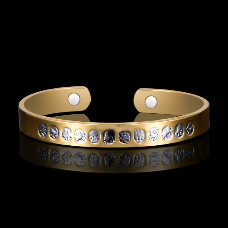 Браслет манжета из чистой меди для мужчин и женщин регулируемый Энергетический с